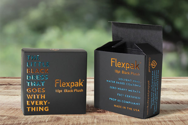 Folding Carton Packaging Black Plush